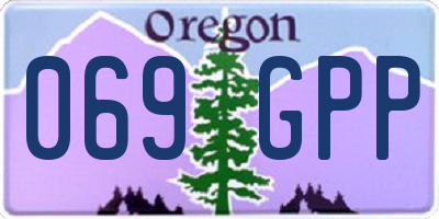 OR license plate 069GPP