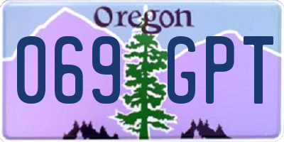 OR license plate 069GPT
