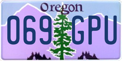 OR license plate 069GPU