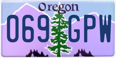 OR license plate 069GPW