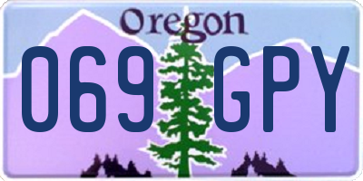 OR license plate 069GPY