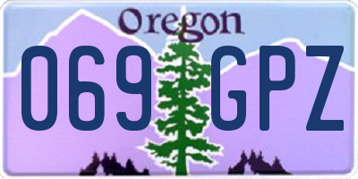 OR license plate 069GPZ