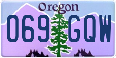 OR license plate 069GQW