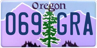 OR license plate 069GRA