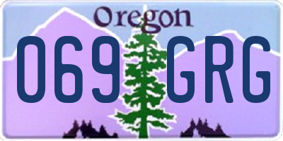 OR license plate 069GRG