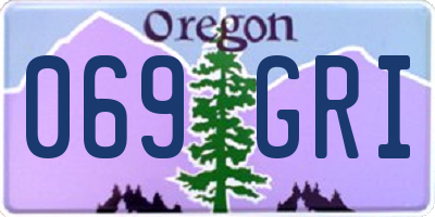 OR license plate 069GRI