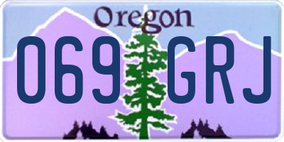 OR license plate 069GRJ