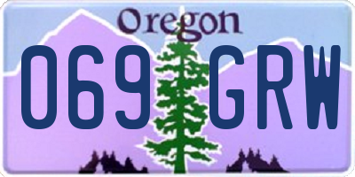 OR license plate 069GRW