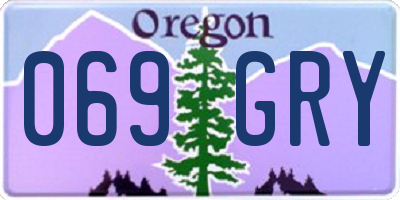 OR license plate 069GRY