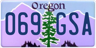 OR license plate 069GSA