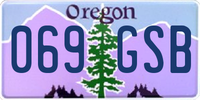 OR license plate 069GSB