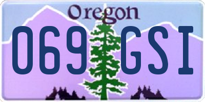OR license plate 069GSI