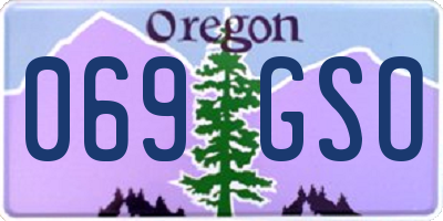 OR license plate 069GSO