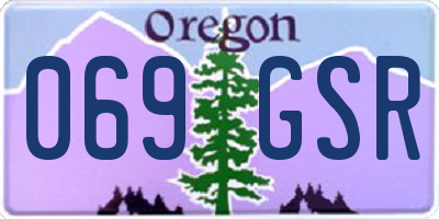 OR license plate 069GSR