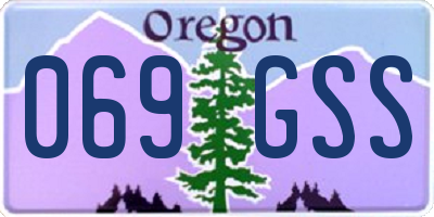 OR license plate 069GSS