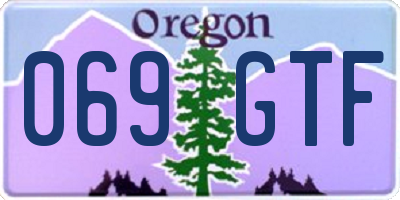 OR license plate 069GTF