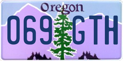 OR license plate 069GTH
