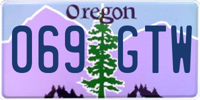OR license plate 069GTW
