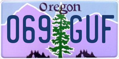 OR license plate 069GUF