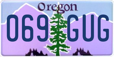 OR license plate 069GUG