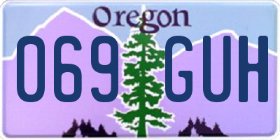 OR license plate 069GUH