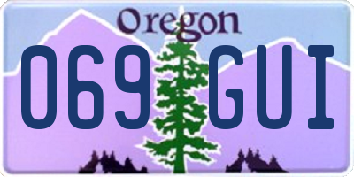 OR license plate 069GUI
