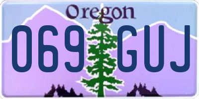 OR license plate 069GUJ