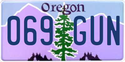 OR license plate 069GUN