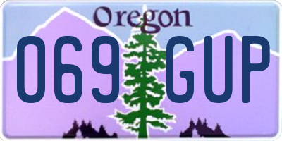 OR license plate 069GUP