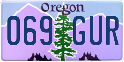 OR license plate 069GUR