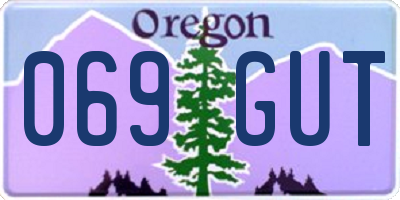 OR license plate 069GUT