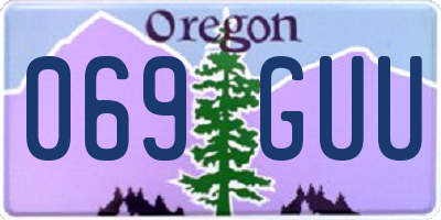 OR license plate 069GUU