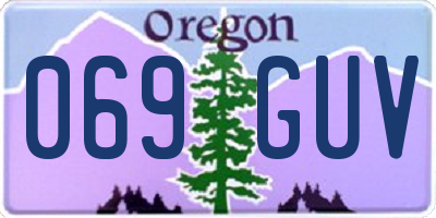 OR license plate 069GUV