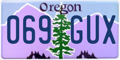 OR license plate 069GUX
