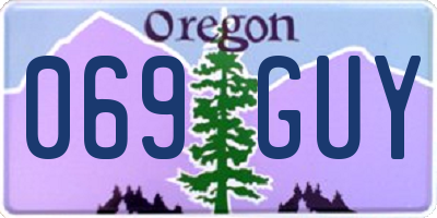 OR license plate 069GUY