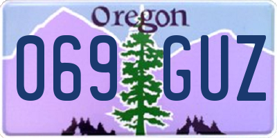 OR license plate 069GUZ