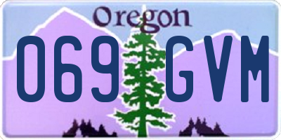 OR license plate 069GVM