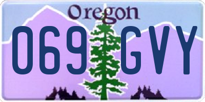 OR license plate 069GVY