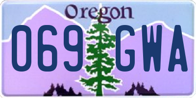 OR license plate 069GWA