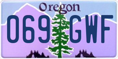 OR license plate 069GWF