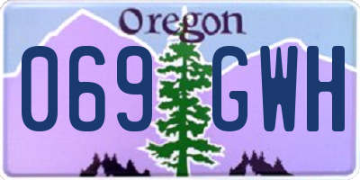 OR license plate 069GWH