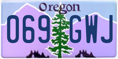 OR license plate 069GWJ