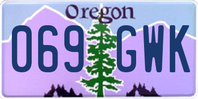 OR license plate 069GWK