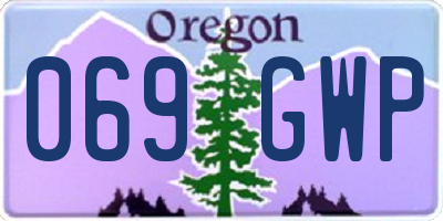 OR license plate 069GWP