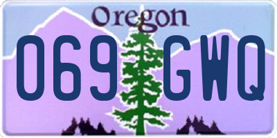 OR license plate 069GWQ