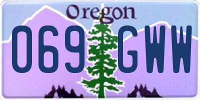 OR license plate 069GWW