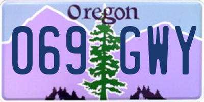 OR license plate 069GWY