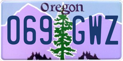 OR license plate 069GWZ