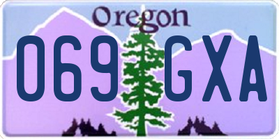 OR license plate 069GXA