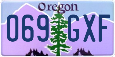 OR license plate 069GXF